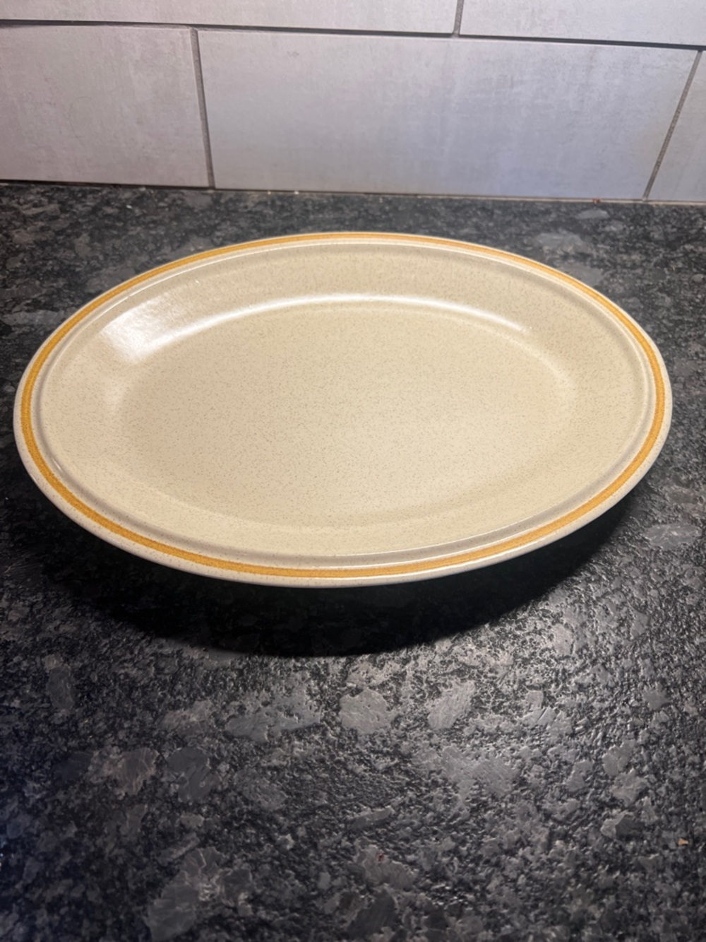 RETIRED 12x9 HEARTHSIDE  GARDEN FESTIVAL Stoneware Oval Serving Platter NWOT